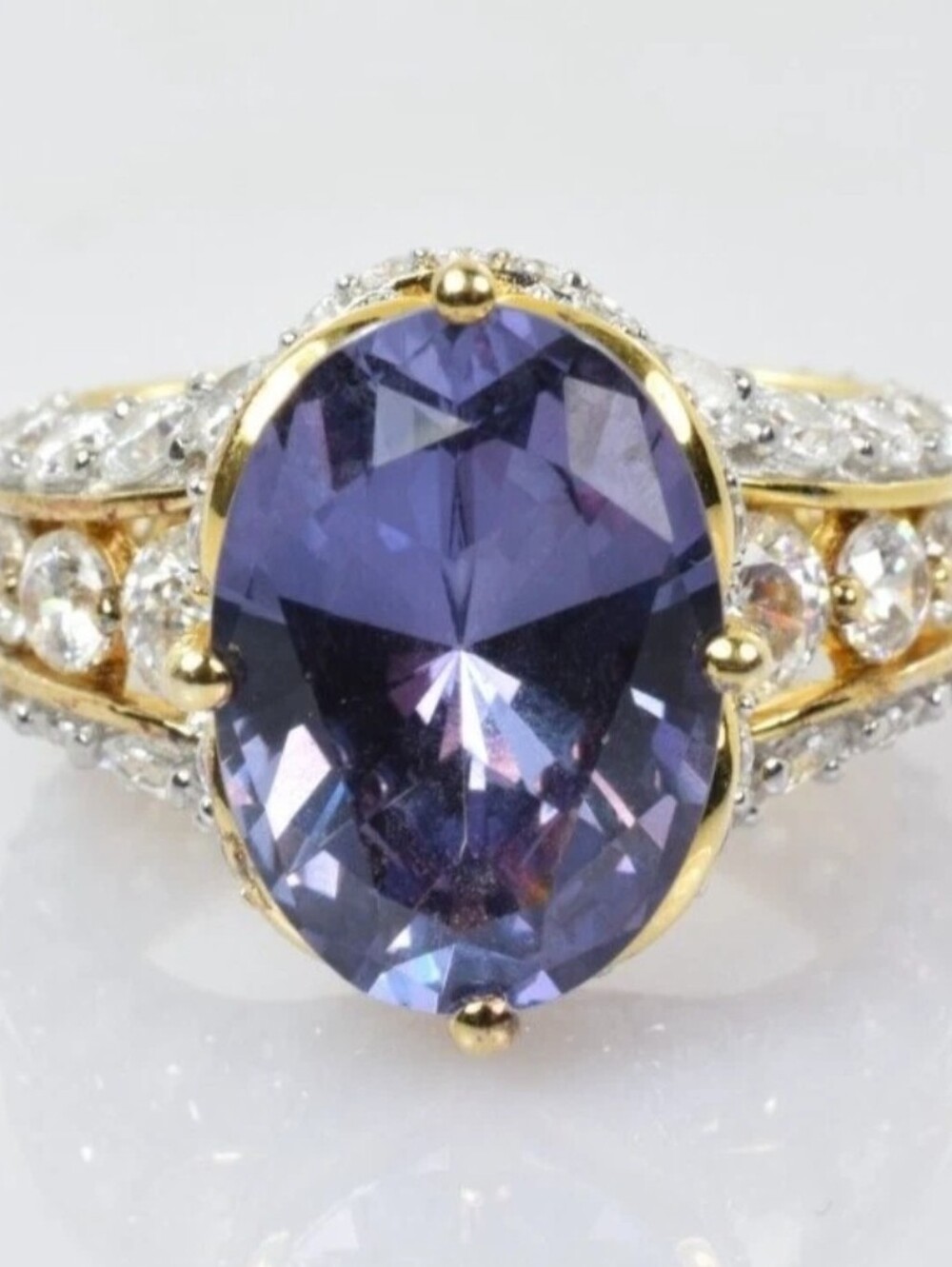 Retired VW Color Change Sapphire 18k Vermeil Ring Size 7 - Picture 4 of 14